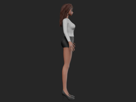 Classic cute girl V33862 Modelo 3D