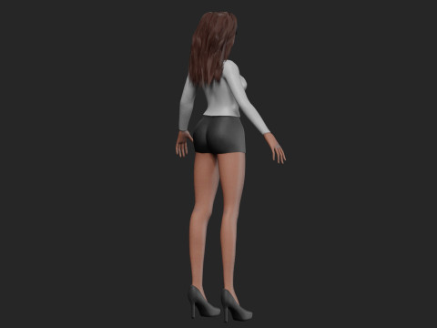 Classic cute girl V33862 Modelo 3D