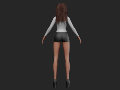 Classic cute girl V33862 Modelo 3D