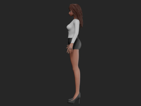 Classic cute girl V33862 Modelo 3D