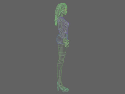 Classic cute girl V33862 Modelo 3D