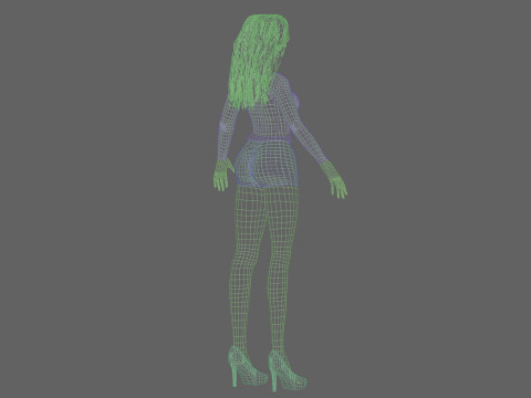 Classic cute girl V33862 Modelo 3D