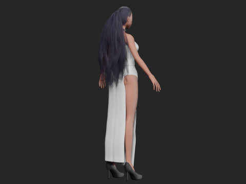 Cool anime girl V23385 Model 3D