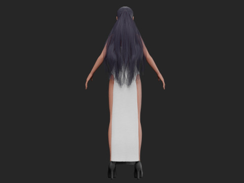 Cool anime girl V23385 Model 3D
