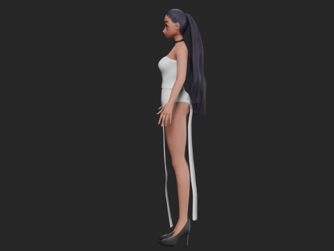 Cool anime girl V23385 Model 3D