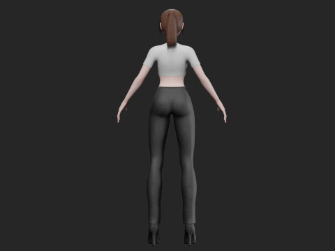 Cool Basic girl V20601 Model 3D