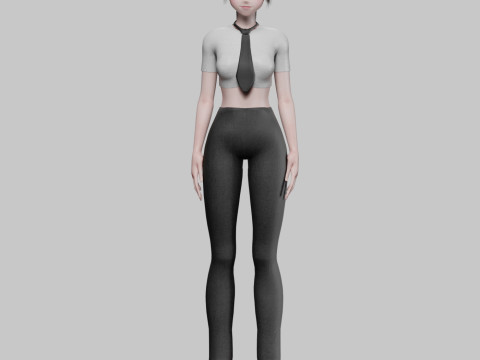 Cool Basic girl V20601 Model 3D