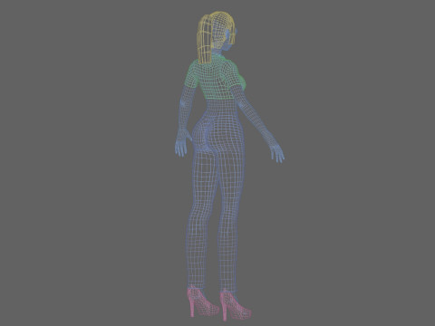 Cool Basic girl V20601 Model 3D