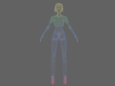 Cool Basic girl V20601 Model 3D