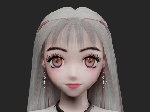 Cool cute girl V31295 3D Model