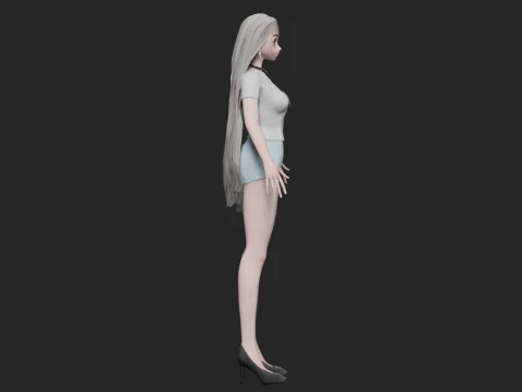 Cool cute girl V31295 3D Model