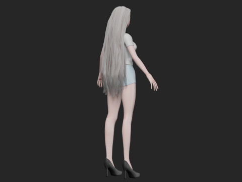 Cool cute girl V31295 Modèle 3D