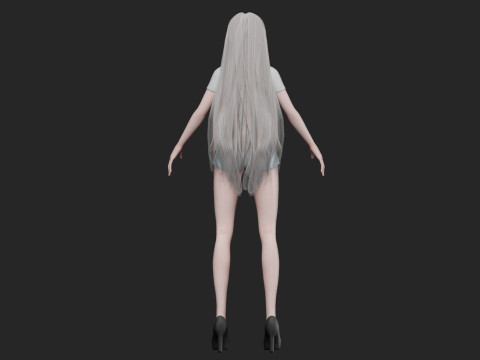 Cool cute girl V31295 Modèle 3D
