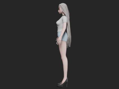Cool cute girl V31295 Modèle 3D