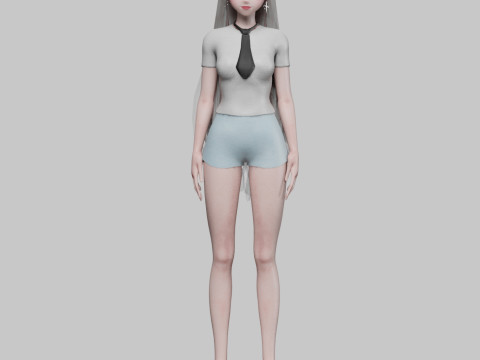 Cool cute girl V31295 Modèle 3D