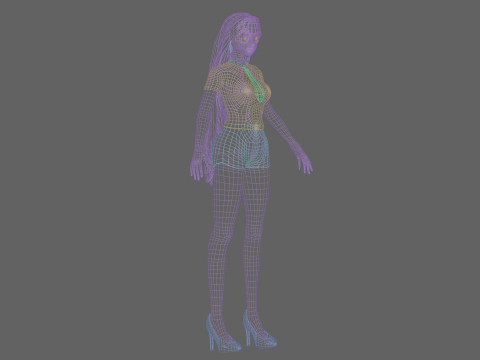 Cool cute girl V31295 Modèle 3D