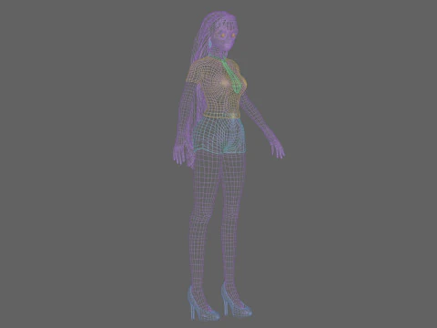 Cool cute girl V31295 3D Model
