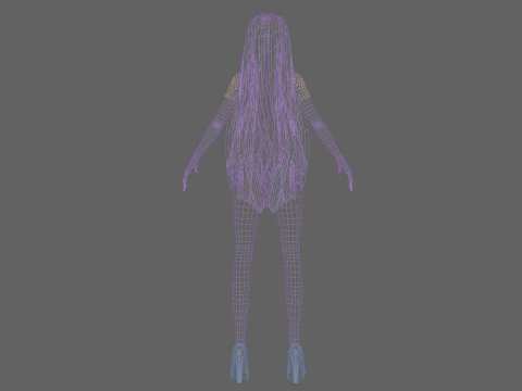 Cool cute girl V31295 3D Model