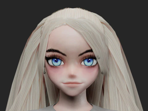 Cute Basic girl V27796 3D Model