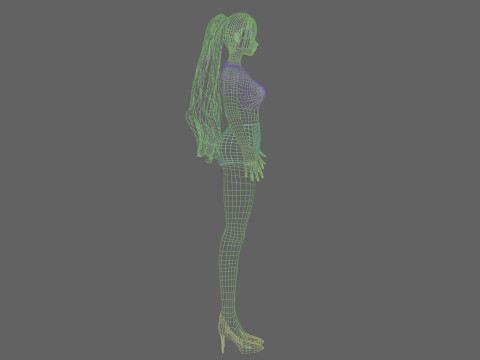 Cute Basic girl V27796 3D Модель