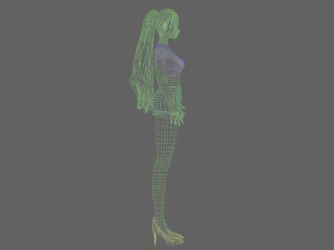 Cute Basic girl V27796 3D Model