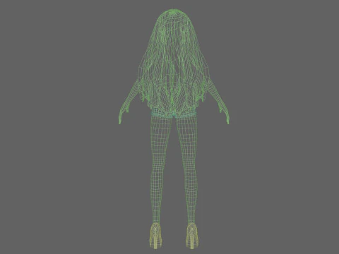 Cute Basic girl V27796 3D Model
