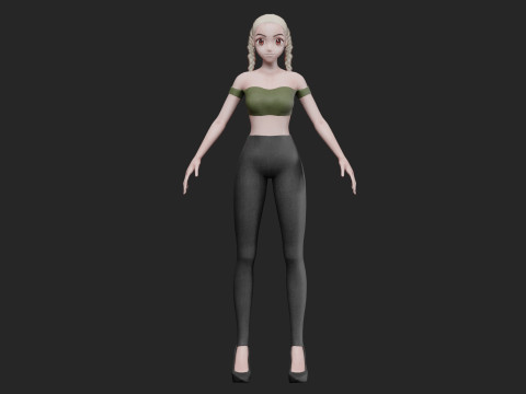 Cute Beautiful girl V24246 3D Модель
