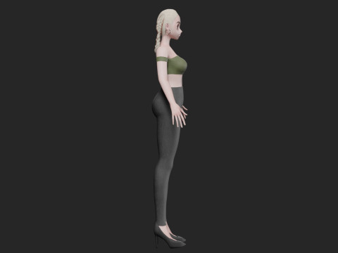 Cute Beautiful girl V24246 3D Модель