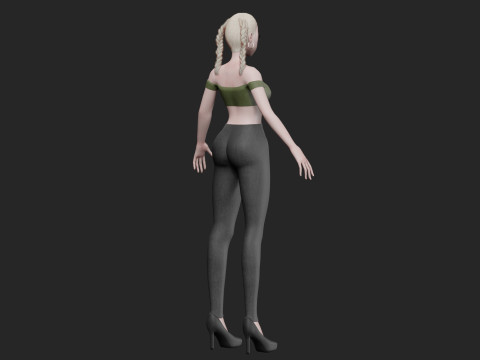 Cute Beautiful girl V24246 3D Модель