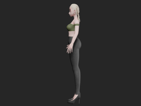 Cute Beautiful girl V24246 3D Модель
