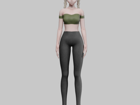 Cute Beautiful girl V24246 3D Модель