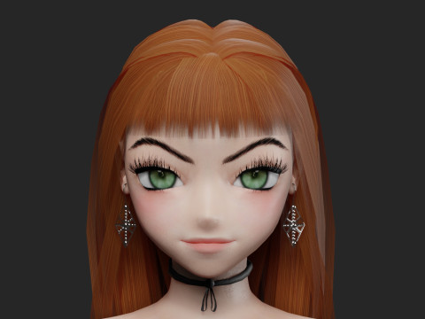 Cute Cartoon girl V31345 Modelo 3D