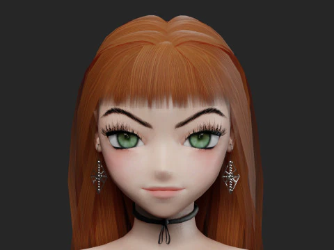 Cute Cartoon girl V31345 3D Model