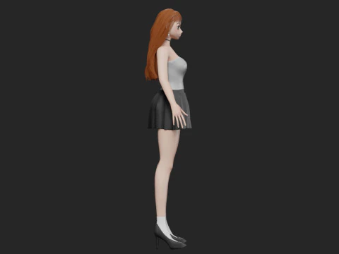 Cute Cartoon girl V31345 3D Model