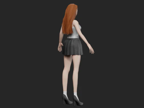 Cute Cartoon girl V31345 3D Model