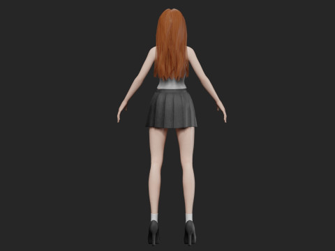 Cute Cartoon girl V31345 Modelo 3D