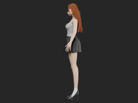 Cute Cartoon girl V31345 3D Model