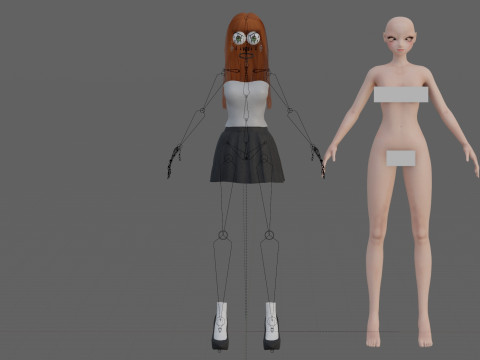 Cute Cartoon girl V31345 Modelo 3D