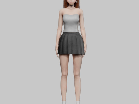 Cute Cartoon girl V31345 Modelo 3D