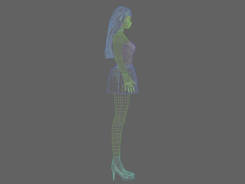Cute Cartoon girl V31345 3D Model