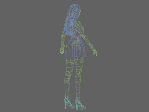 Cute Cartoon girl V31345 Modelo 3D