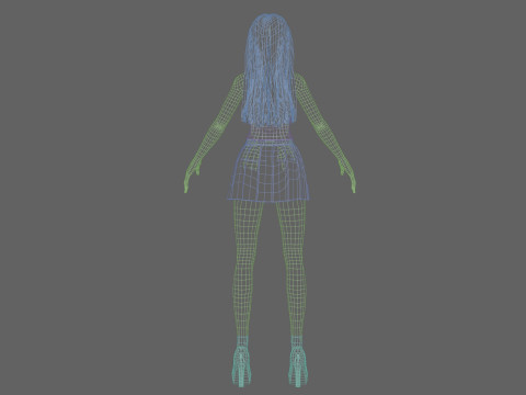 Cute Cartoon girl V31345 Modelo 3D