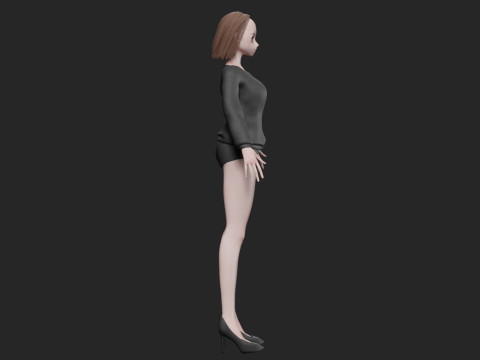 Cute classic girl V26693 3D Modell