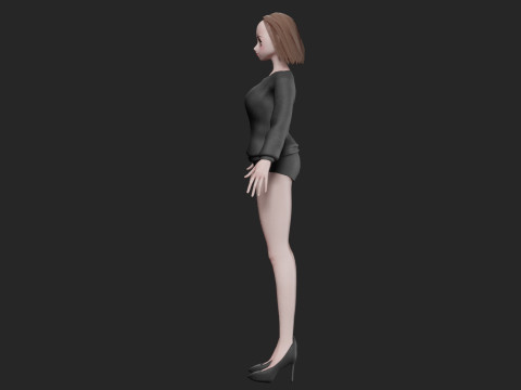 Cute classic girl V26693 3D Modell