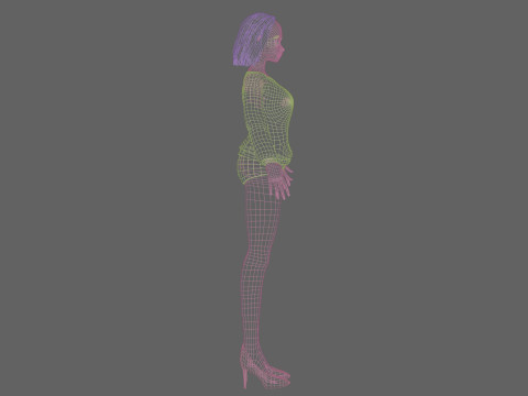 Cute classic girl V26693 3D Modell