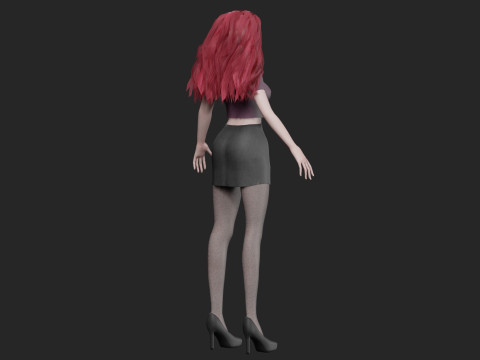 Cute cool girl V33303 3D Model