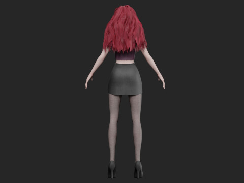 Cute cool girl V33303 3D Model