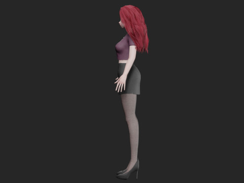 Cute cool girl V33303 3D Model