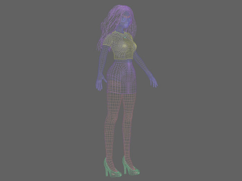 Cute cool girl V33303 3D Model