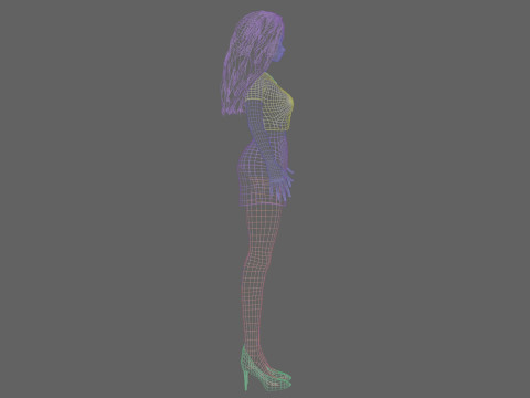 Cute cool girl V33303 3D Model